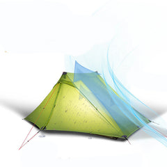 Ultralight 20D Silicone-Coated Poleless Hiking Tent