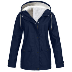 Fleece Hooded Winter Outdoor Mountaineering Jacket