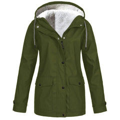Fleece Hooded Winter Outdoor Mountaineering Jacket