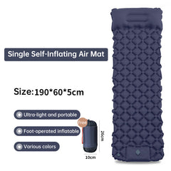 Double Inflatable Camping Sleeping Pad With Pillow