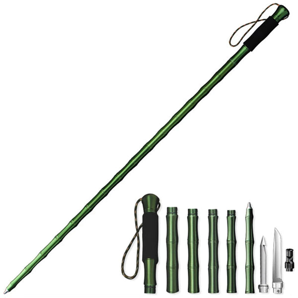 Multifunctional Folding Alpenstock Hiking Walking Stick