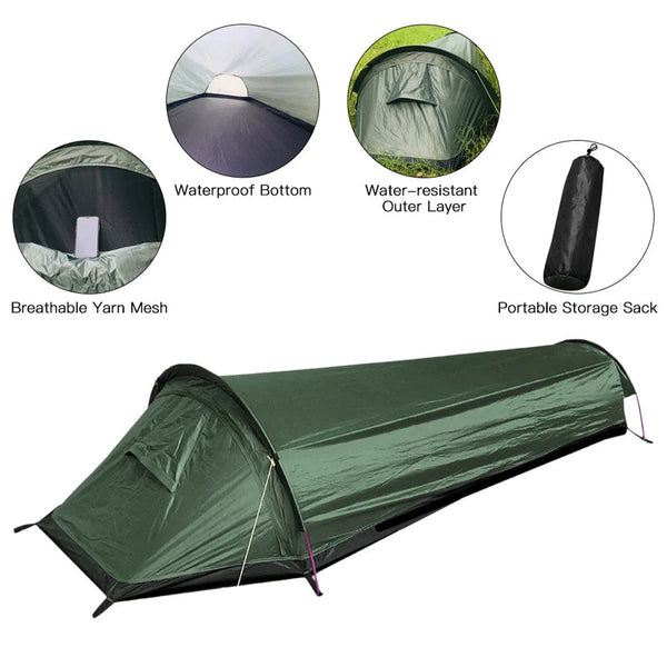 Ultralight Compact Single-Person Waterproof Backpacking Tent