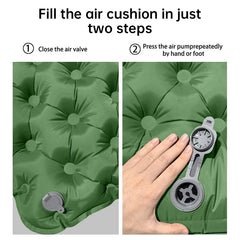 Double Inflatable Camping Sleeping Pad With Pillow