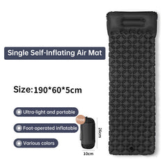 Double Inflatable Camping Sleeping Pad With Pillow