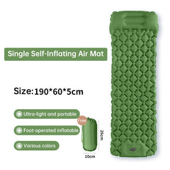 Double Inflatable Camping Sleeping Pad With Pillow