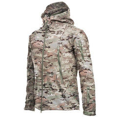 Unisex Camouflage Fleece Hooded Tactical Outdoor Jacket
