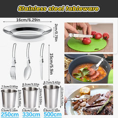 Lightweight Aluminum Outdoor Camping Cooking Set