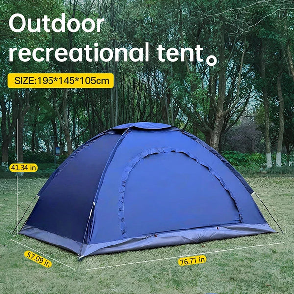 Outdoor camping tent, hand-built rain and sun protection hiking tent, double bed for couples and children, portable windproof