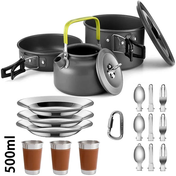 Lightweight Aluminum Outdoor Camping Cooking Set
