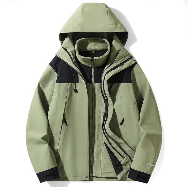 Unisex Three-in-One Detachable Liner Outdoor Jacket
