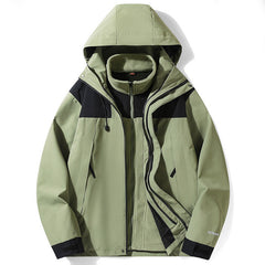 Unisex Three-in-One Detachable Liner Outdoor Jacket