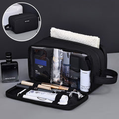 Three-Layer Large-Capacity Men's Toiletry Bag – Travel Portable Cosmetic Storage Bag with Compartments for College Dorm, Camp, Gym – Perfect for Organized Packing
