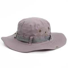 Camouflage Outdoor Bucket Hat Camping Hat Men Foldable Sun Cap Breathable Adjustable Bucket Cap for Men/Women Sports Sun Cap Unisex Fishing Hiking Travel Solid Color Hats