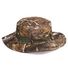Camouflage Outdoor Bucket Hat Camping Hat Men Foldable Sun Cap Breathable Adjustable Bucket Cap for Men/Women Sports Sun Cap Unisex Fishing Hiking Travel Solid Color Hats