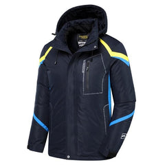 Men’s Blue Waterproof Thick Fleece Ski Jacket