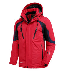 Men’s Blue Waterproof Thick Fleece Ski Jacket
