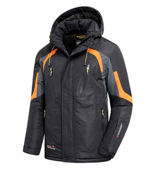 Men’s Blue Waterproof Thick Fleece Ski Jacket