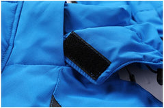 Men’s Blue Waterproof Thick Fleece Ski Jacket