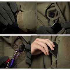 Unisex Camouflage Fleece Hooded Tactical Outdoor Jacket