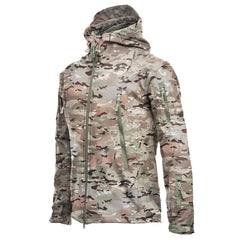 Unisex Camouflage Fleece Hooded Tactical Outdoor Jacket