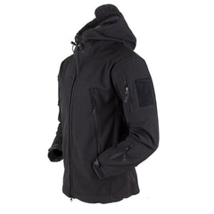Unisex Camouflage Fleece Hooded Tactical Outdoor Jacket