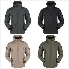 Unisex Camouflage Fleece Hooded Tactical Outdoor Jacket