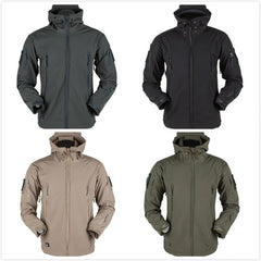 Unisex Camouflage Fleece Hooded Tactical Outdoor Jacket