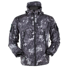 Unisex Camouflage Fleece Hooded Tactical Outdoor Jacket