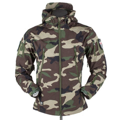 Unisex Camouflage Fleece Hooded Tactical Outdoor Jacket