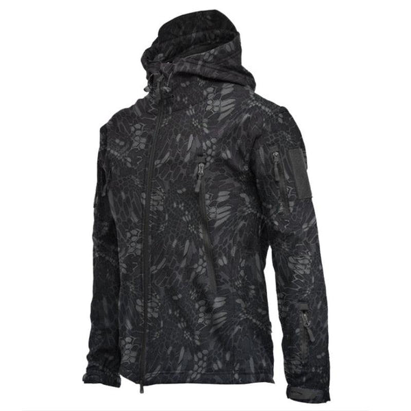 Unisex Camouflage Fleece Hooded Tactical Outdoor Jacket
