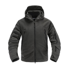 Outdoor Tactical Fleece Jacket Lightweight Uniform Soft Casual Hooded Jacket Thermal Fleece Coat Jacket With Hood Outdoor Sport Hiking Camping Clothing Training Jackets Men Thermal Warm Autumn Clothing