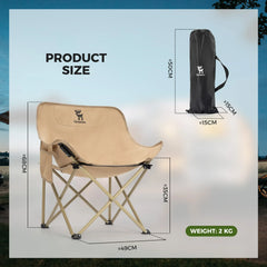 Folding Carbon Steel Camping Chair For All