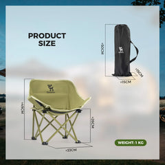Folding Carbon Steel Camping Chair For All