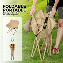 Folding Carbon Steel Camping Chair For All