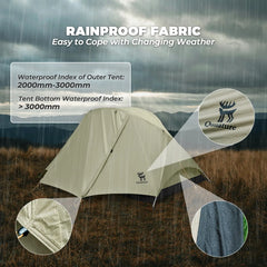 Easy Setup Two-Person Rainproof Camping Tent
