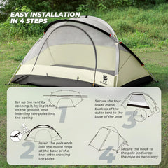 Easy Setup Two-Person Rainproof Camping Tent