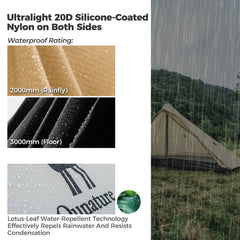 Ultralight One-Person Poleless Rainproof Camping Tent