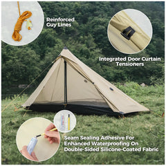 Ultralight One-Person Poleless Rainproof Camping Tent